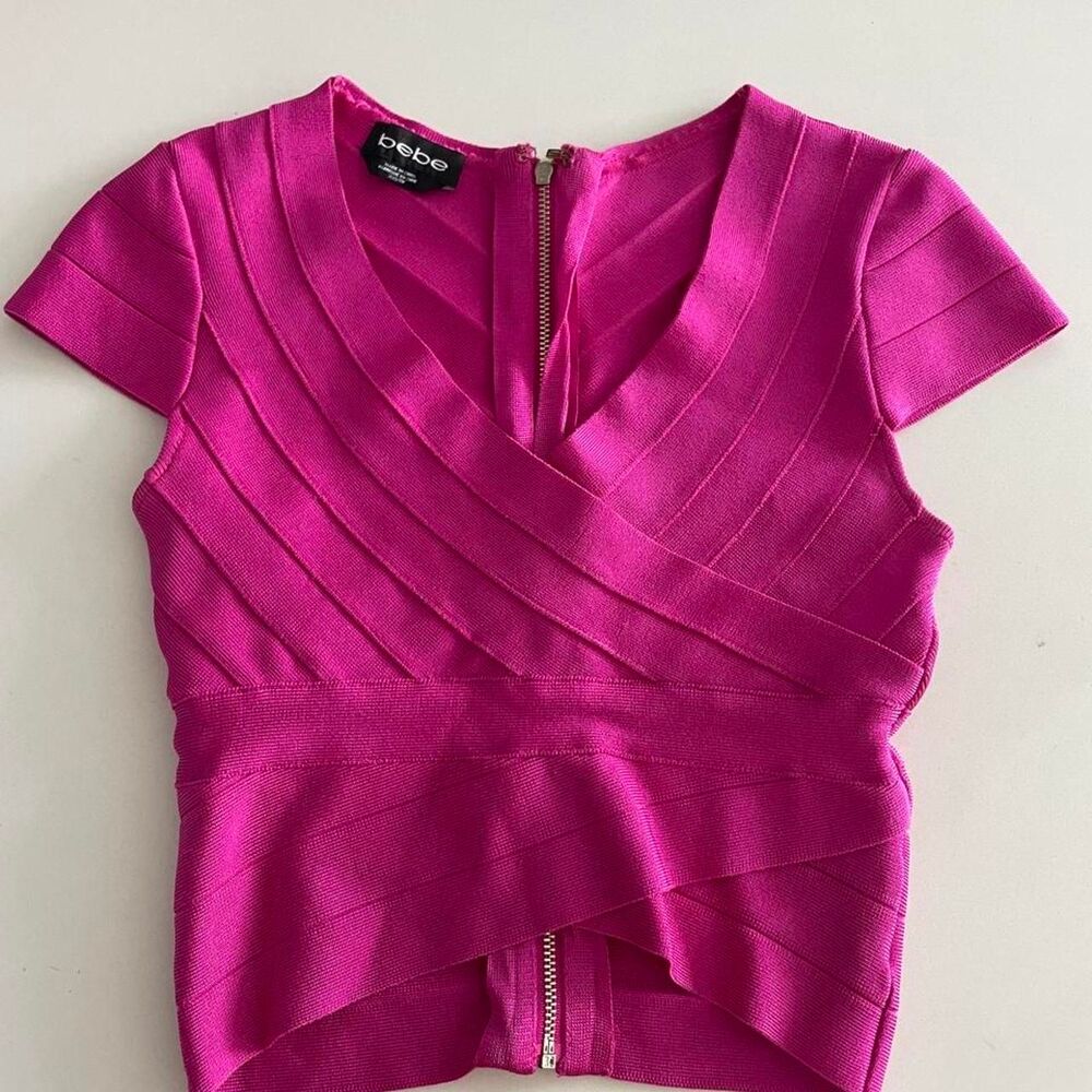 Bebe Women's Pink Crop-top